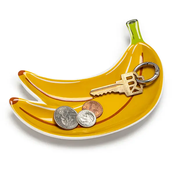 Ceramic Trinket & Jewelry Tray / Dish - Ripe Bananas