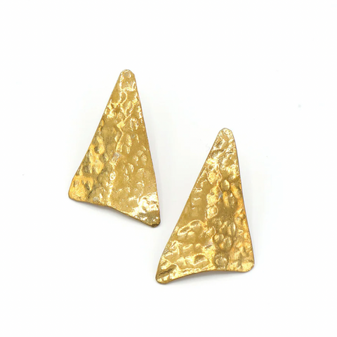 Textured Triangle Studs