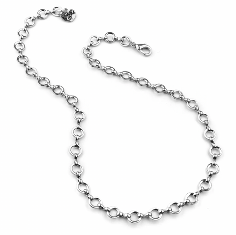 Charm It! Silver Chain Choker Necklace