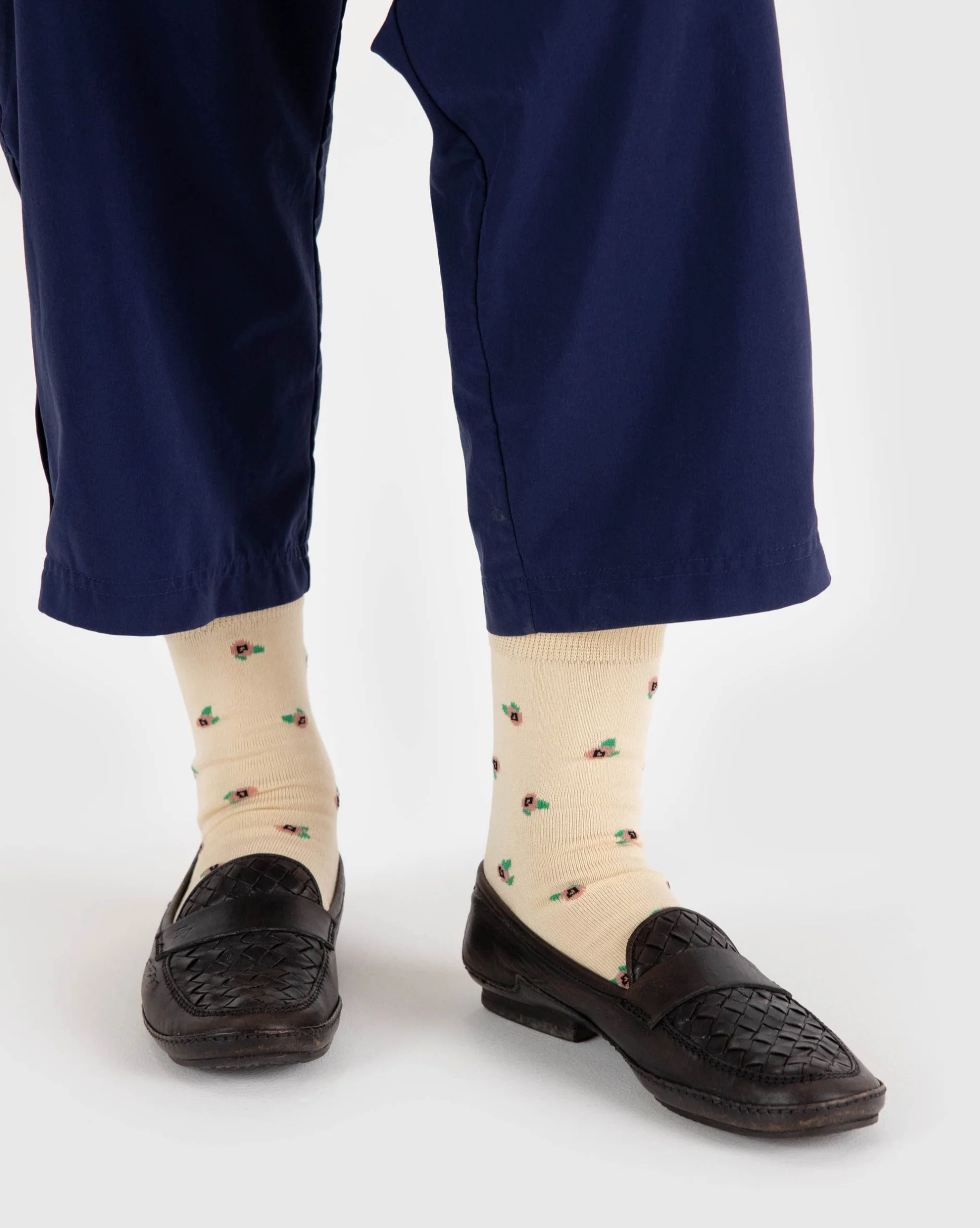 Baggu | Crew Sock Cream Rosette