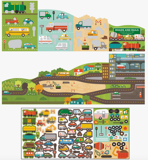 Roads & Rails Sticker Activity Set