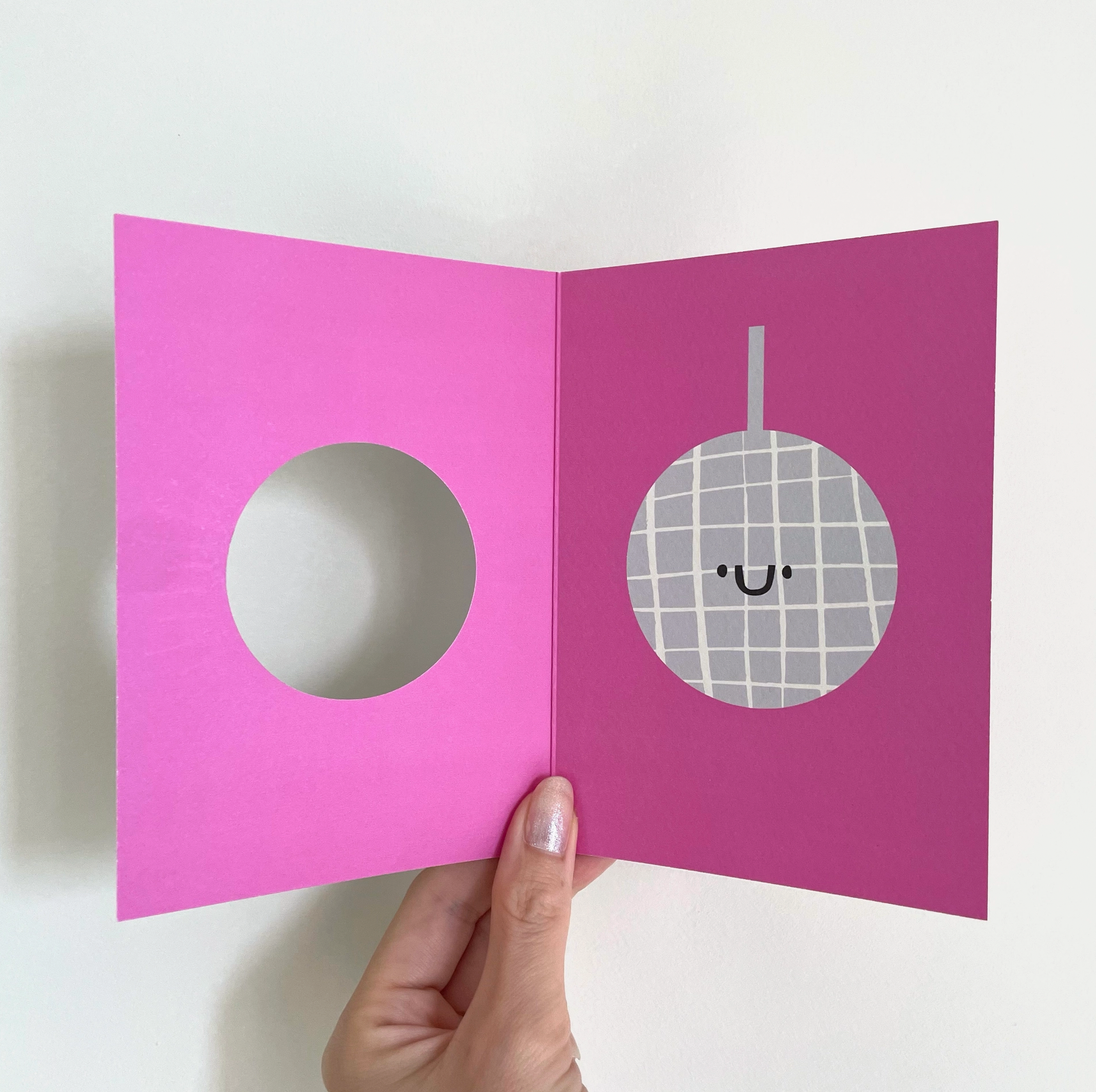 Disco Ball Die Cut Birthday Card