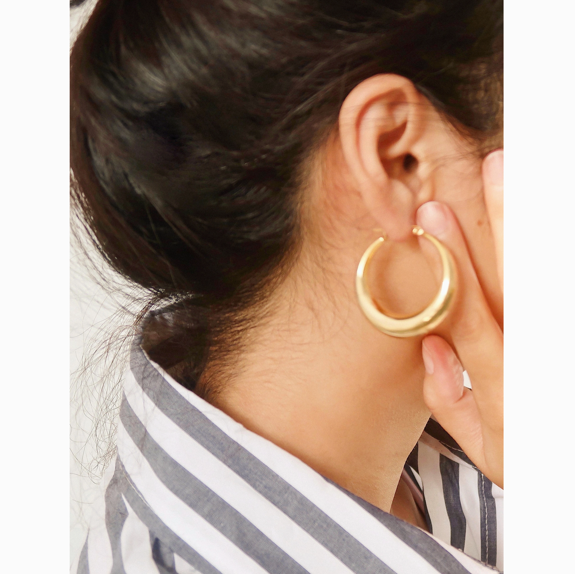 Galene Gold Classic Large Hoop Earrings