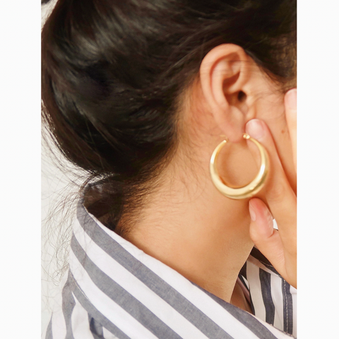 Galene Gold Classic Large Hoop Earrings