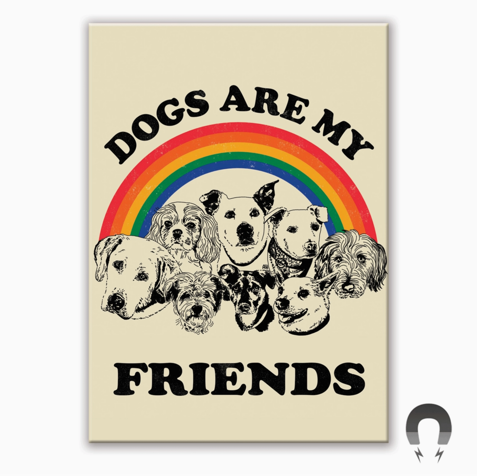 Dogs Are My Friends Rectangle Magnet
