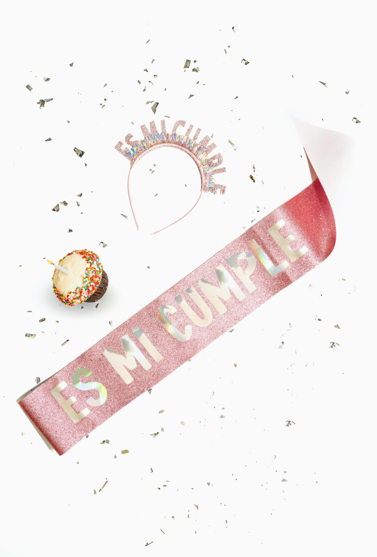 "Es Mi Cumple" Pink Birthday Headband & Sash Set