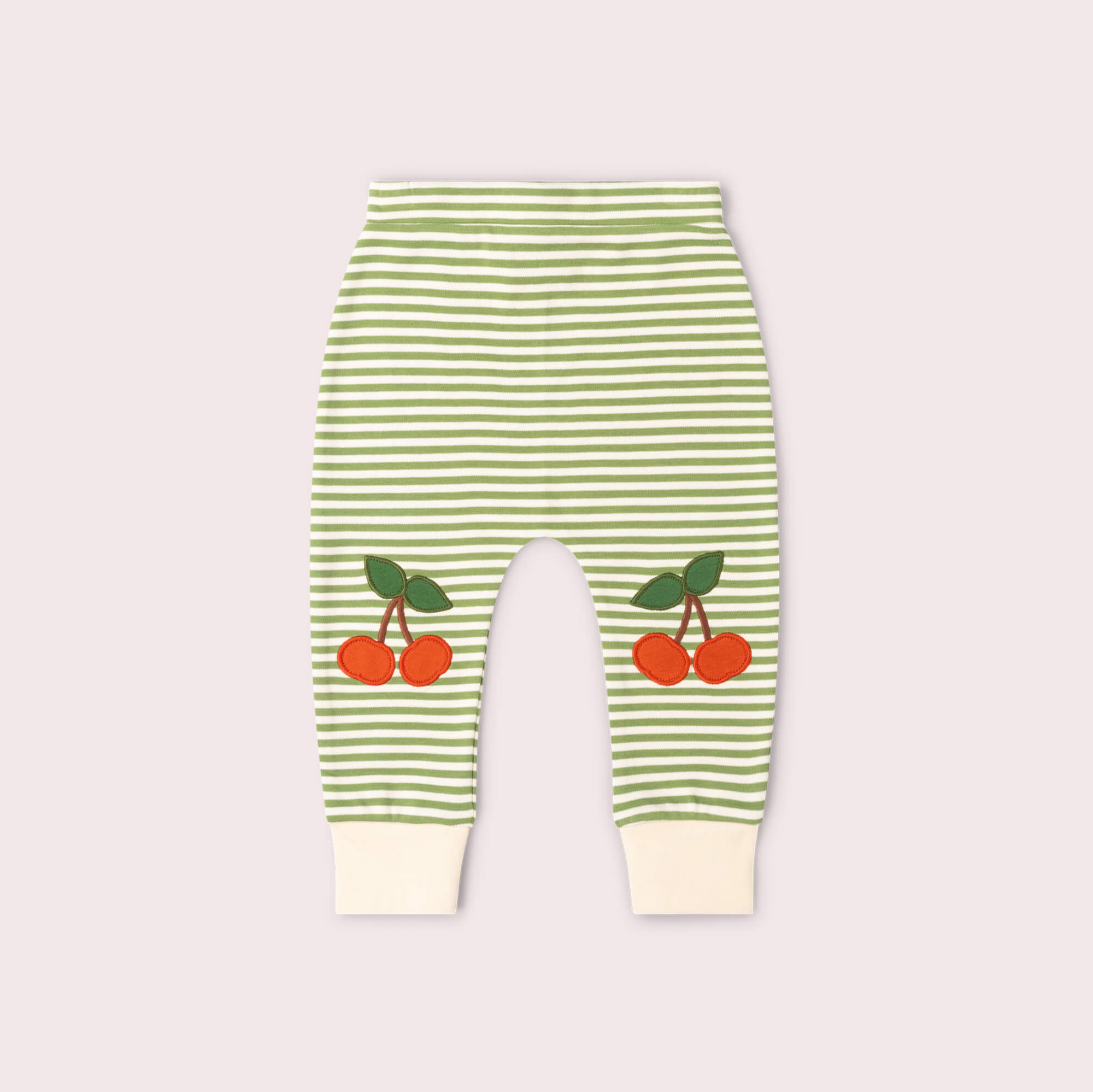 Cherry Knee Patch Striped Joggers