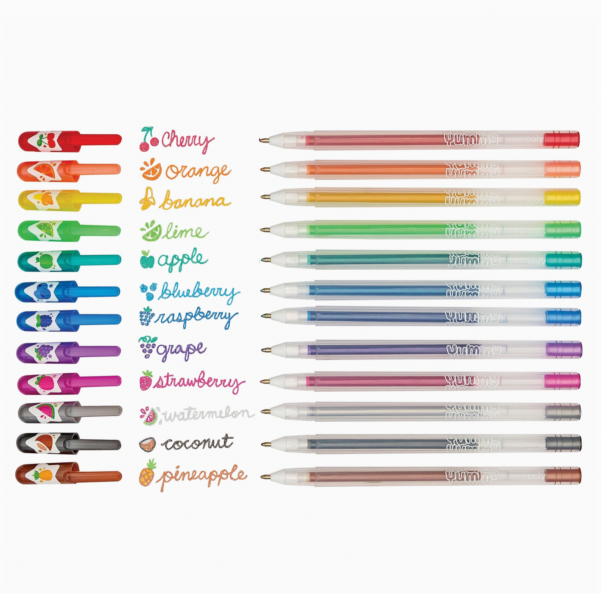 Yummy Yummy Scented Glitter Gel Pens - Set of 12