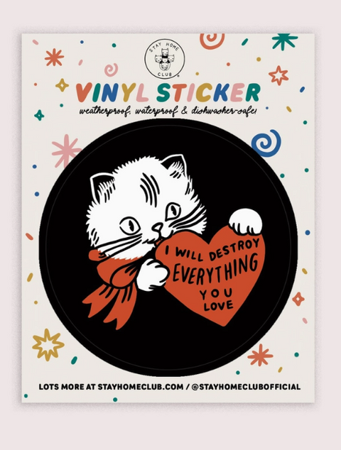 Destroy (Cat) Vinyl Sticker
