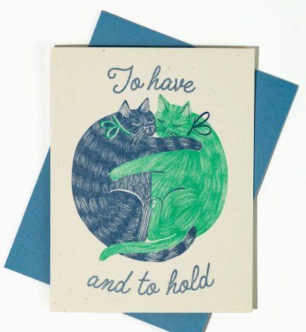 To Have and To Hold - Risograph Wedding Card