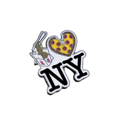 Lo Mein Pizza New York Enamel Pin