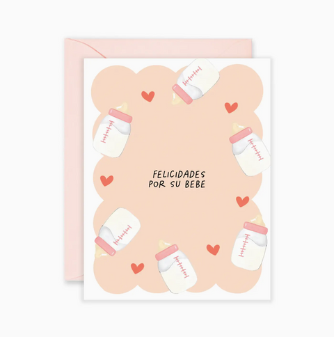 Felicidades Por Su Bebe Greeting Card | New Baby Card