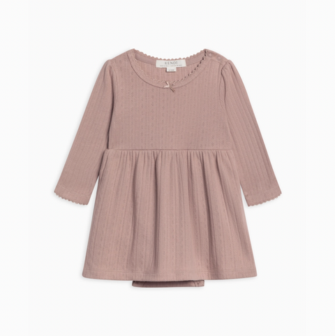 Willa Pointelle Bodysuit Dress - Wren