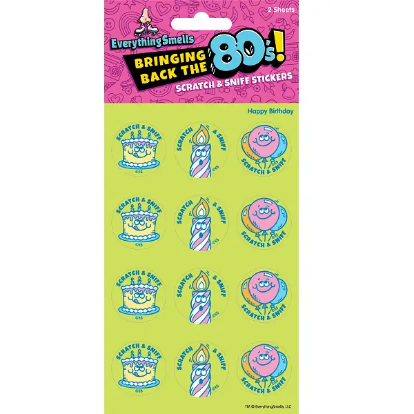 Happy Birthday Scratch & Sniff Stickers
