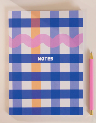 A5 Cobalt Check Notebook