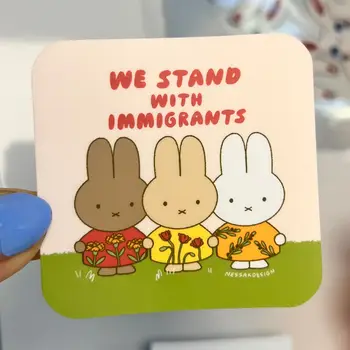 We Stand with Immigrants Vinyl Waterproof Sticker