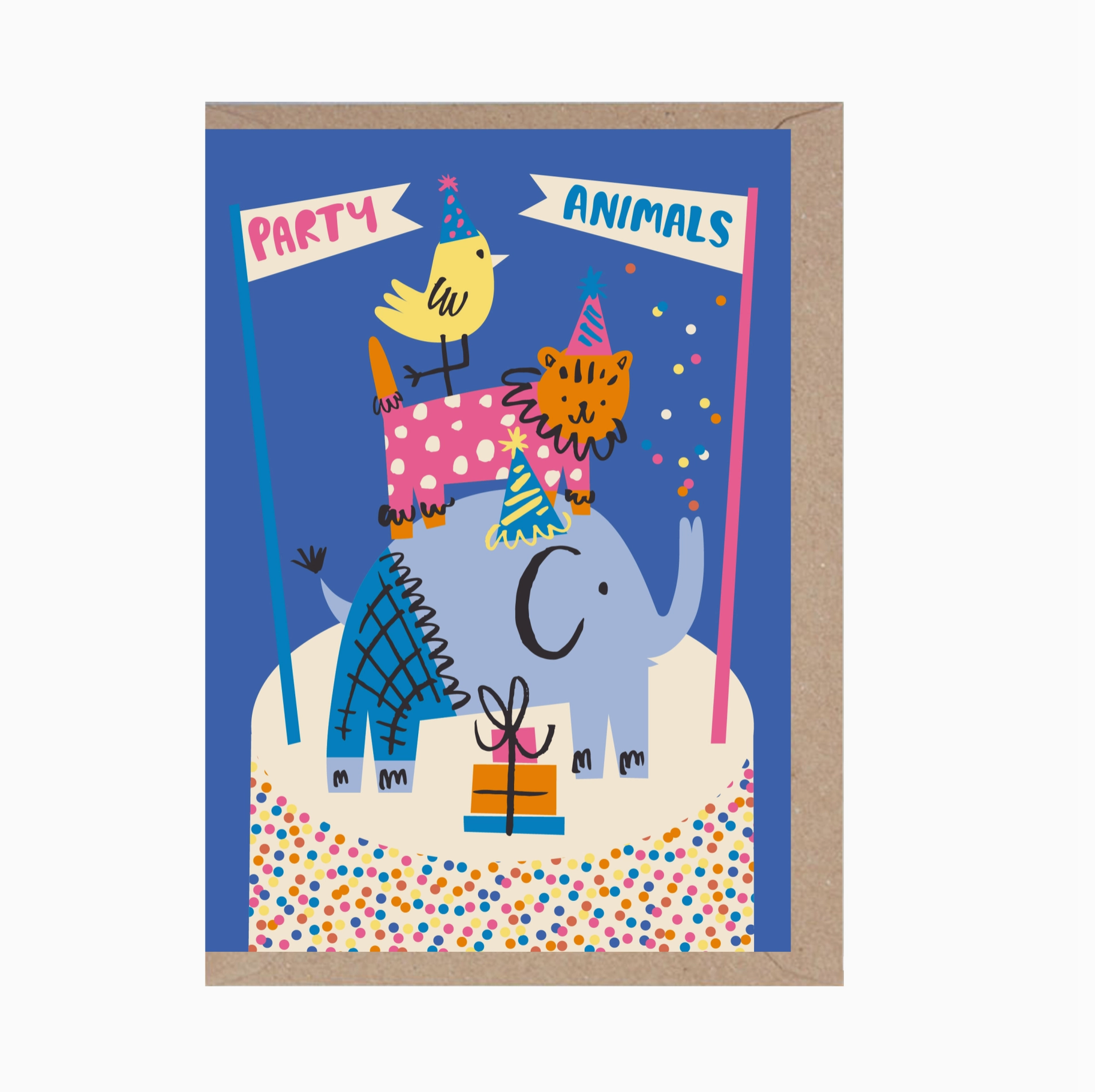 Party Animals Cake Birthday Card