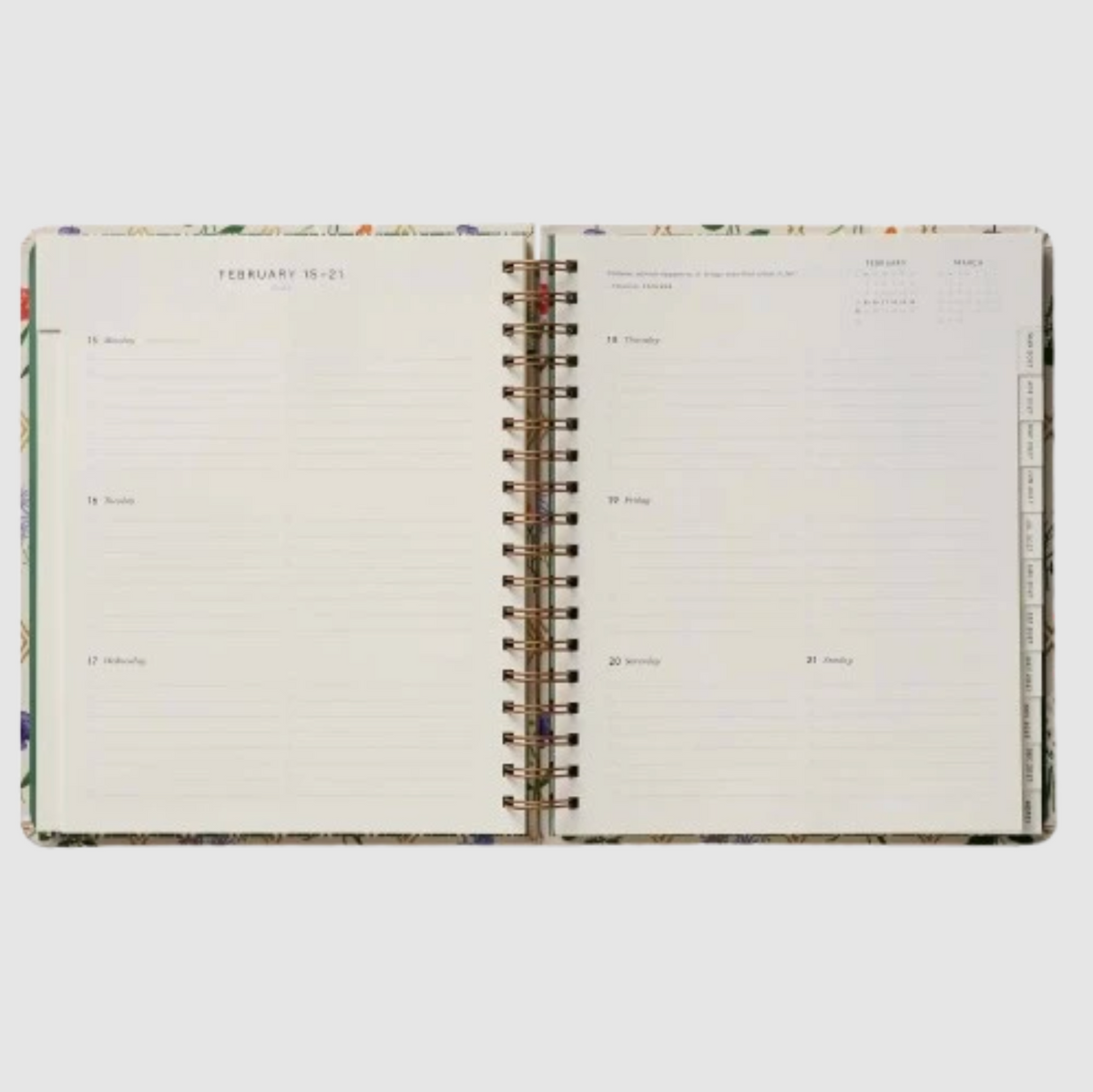 2027 Garden Study 17-Month Academic Hardcover Spiral Planner