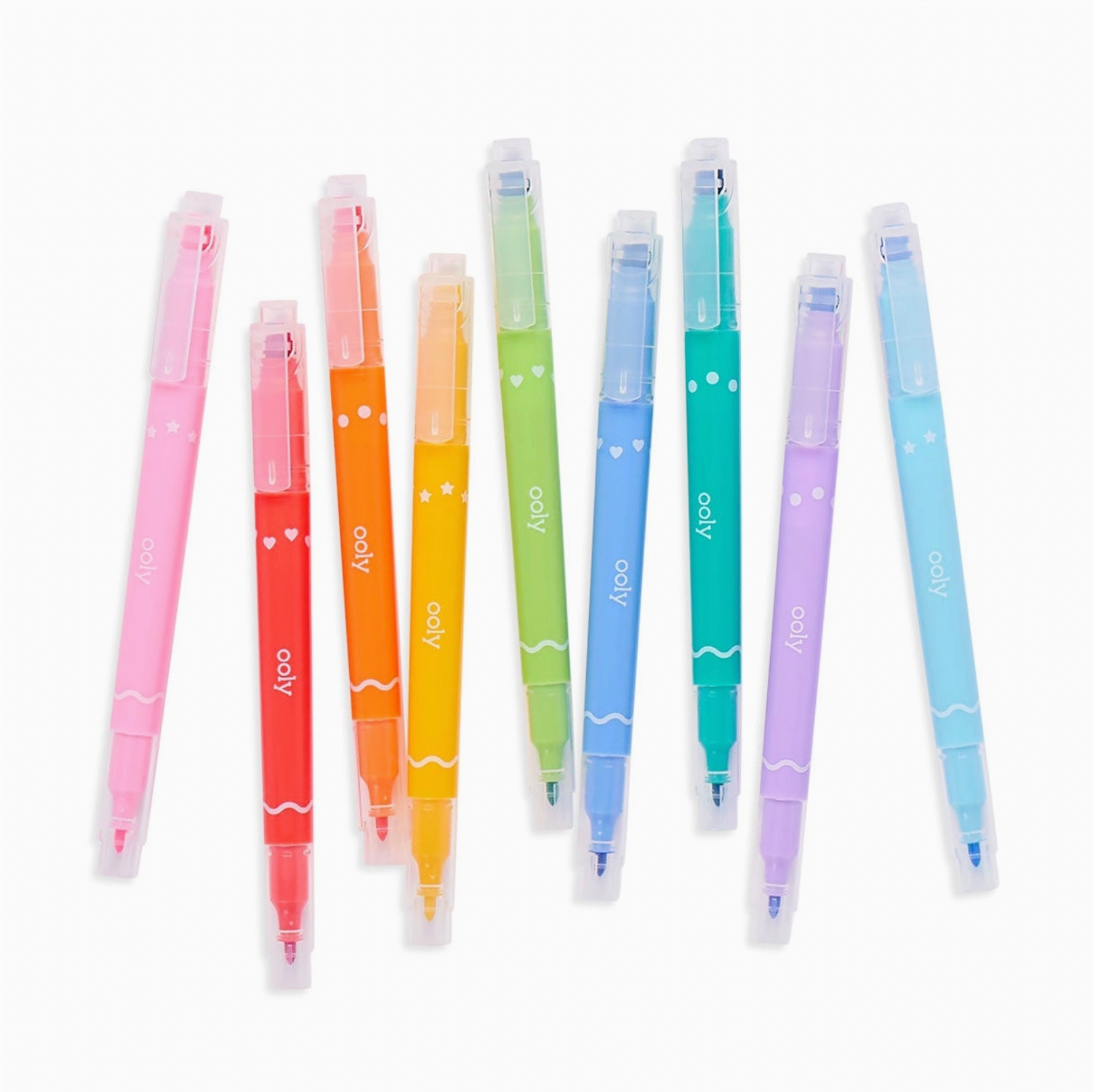 Confetti Stamp Double-Ended Markers (Set of 9) - Stay Forever