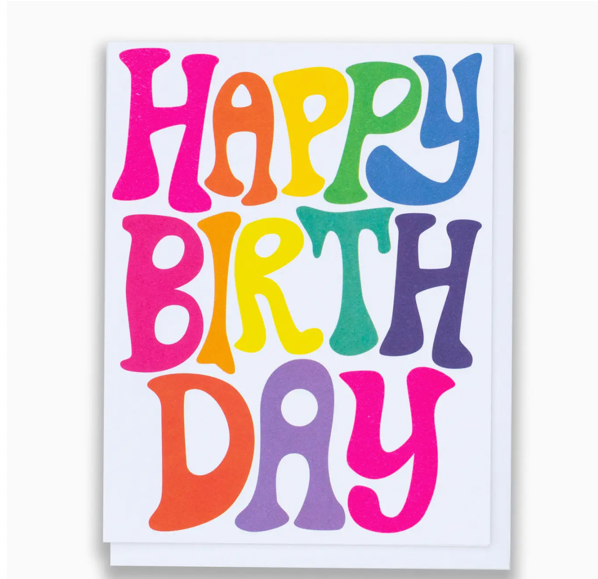 Bubble Rainbow Letters Birthday Card