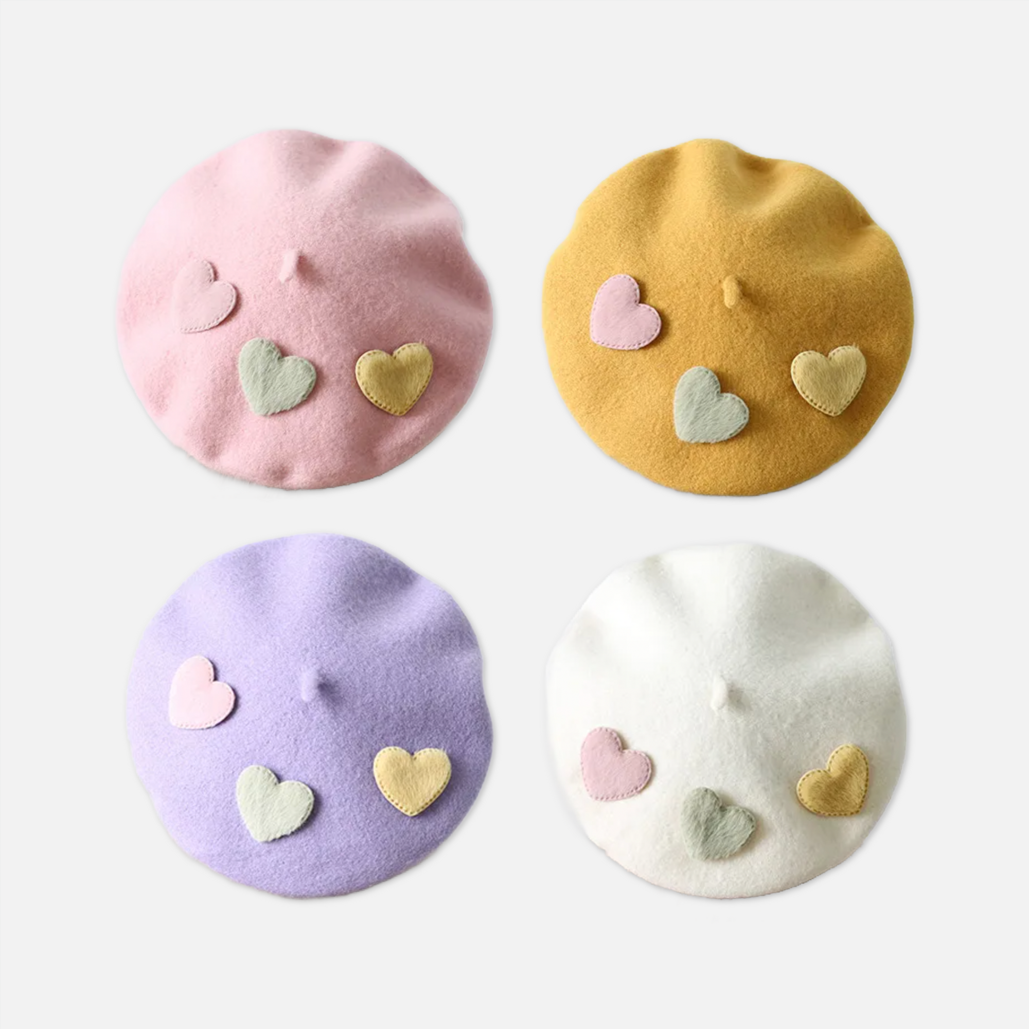Candy Hearts Pastel Beret
