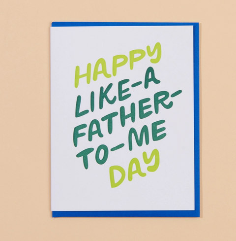 Like A Father Father's Day Letterpress Greeting Card
