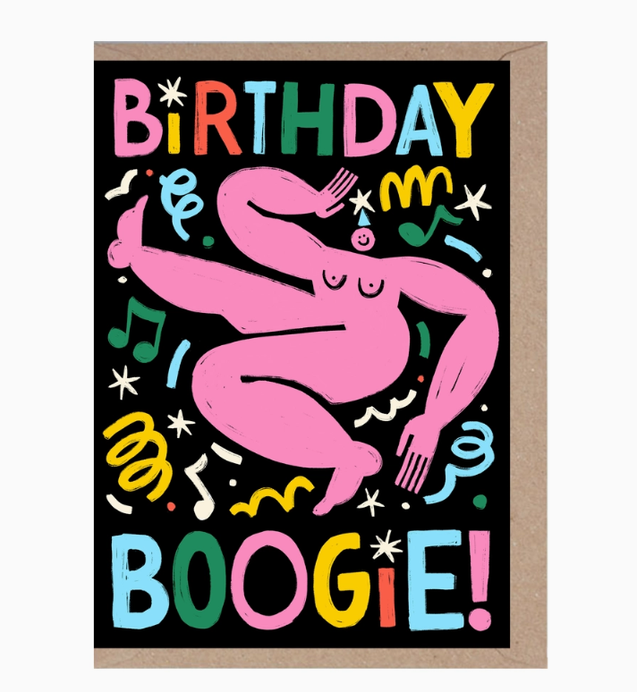 Birthday Boogie - Birthday Card - Naked Dancing