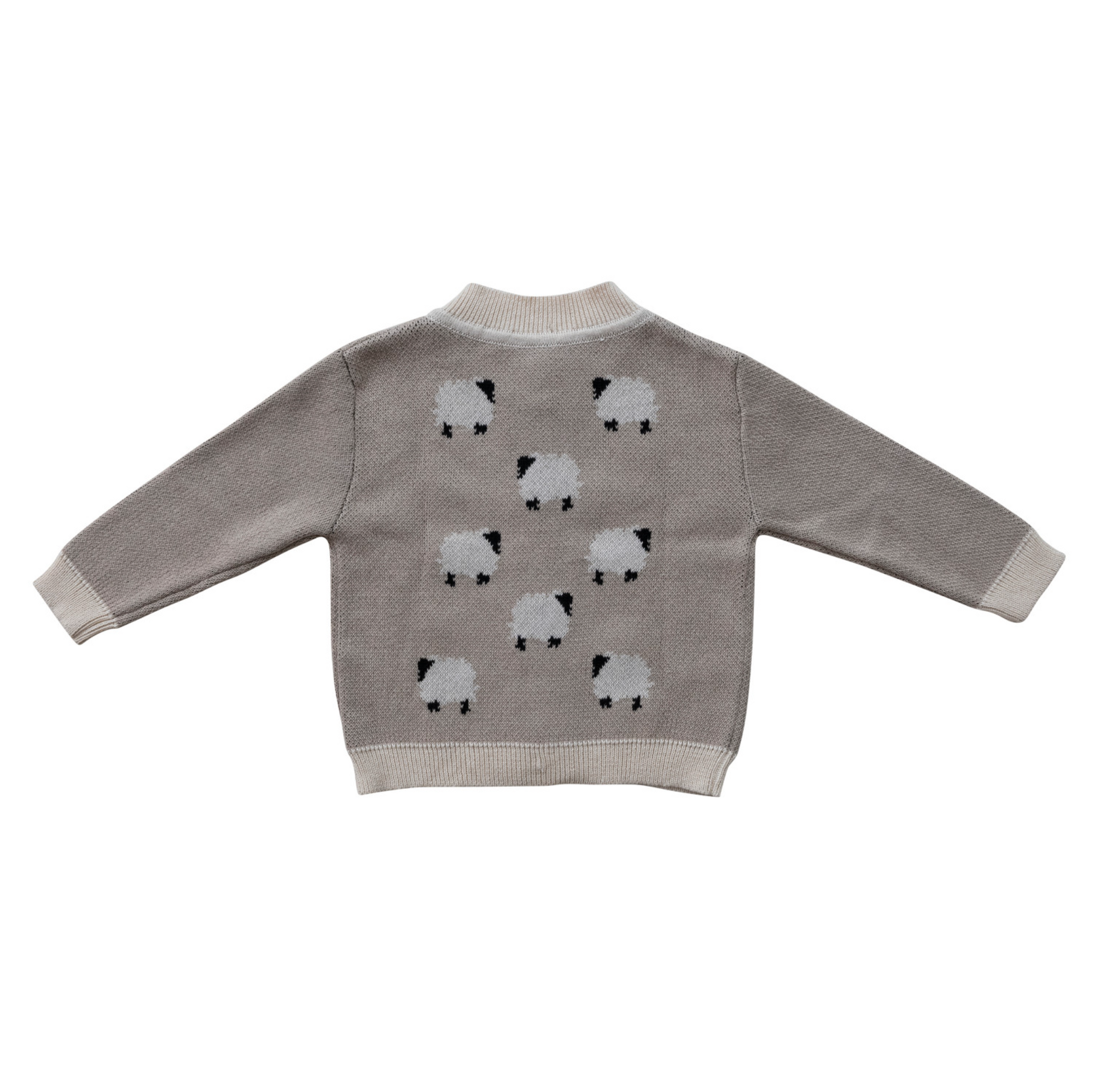 Cotton Knit Baby Cardigan Sweater Sheep