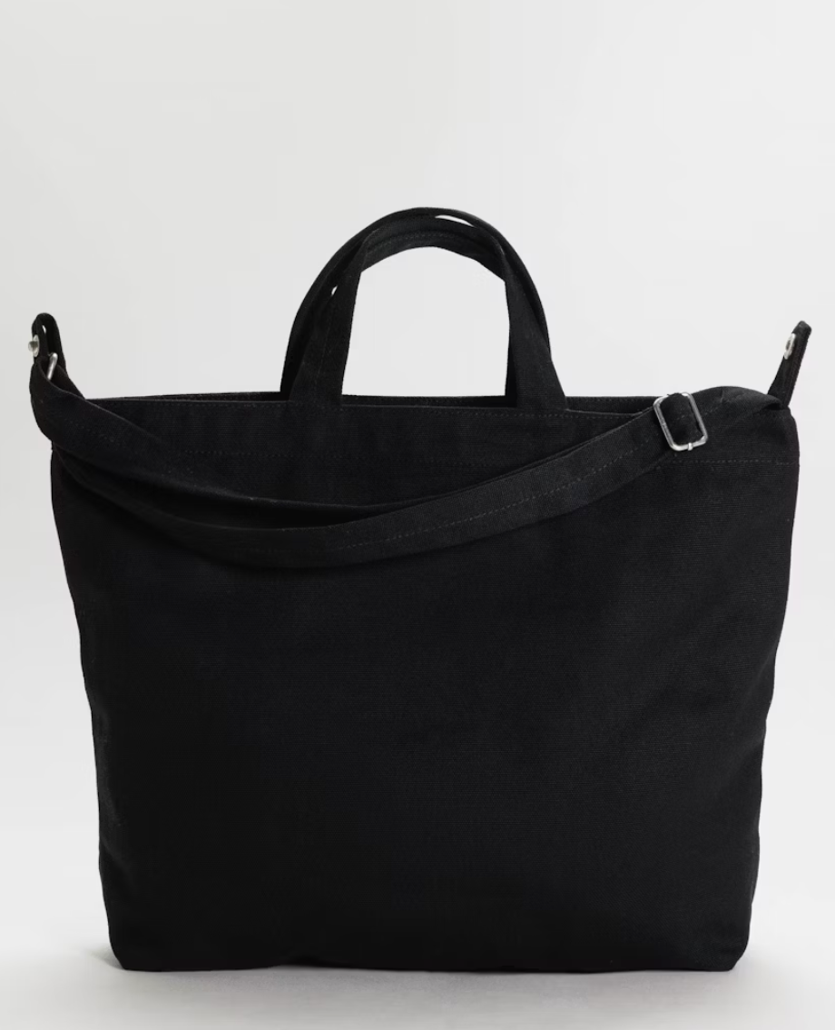 Horizontal Zip Duck Bag Black