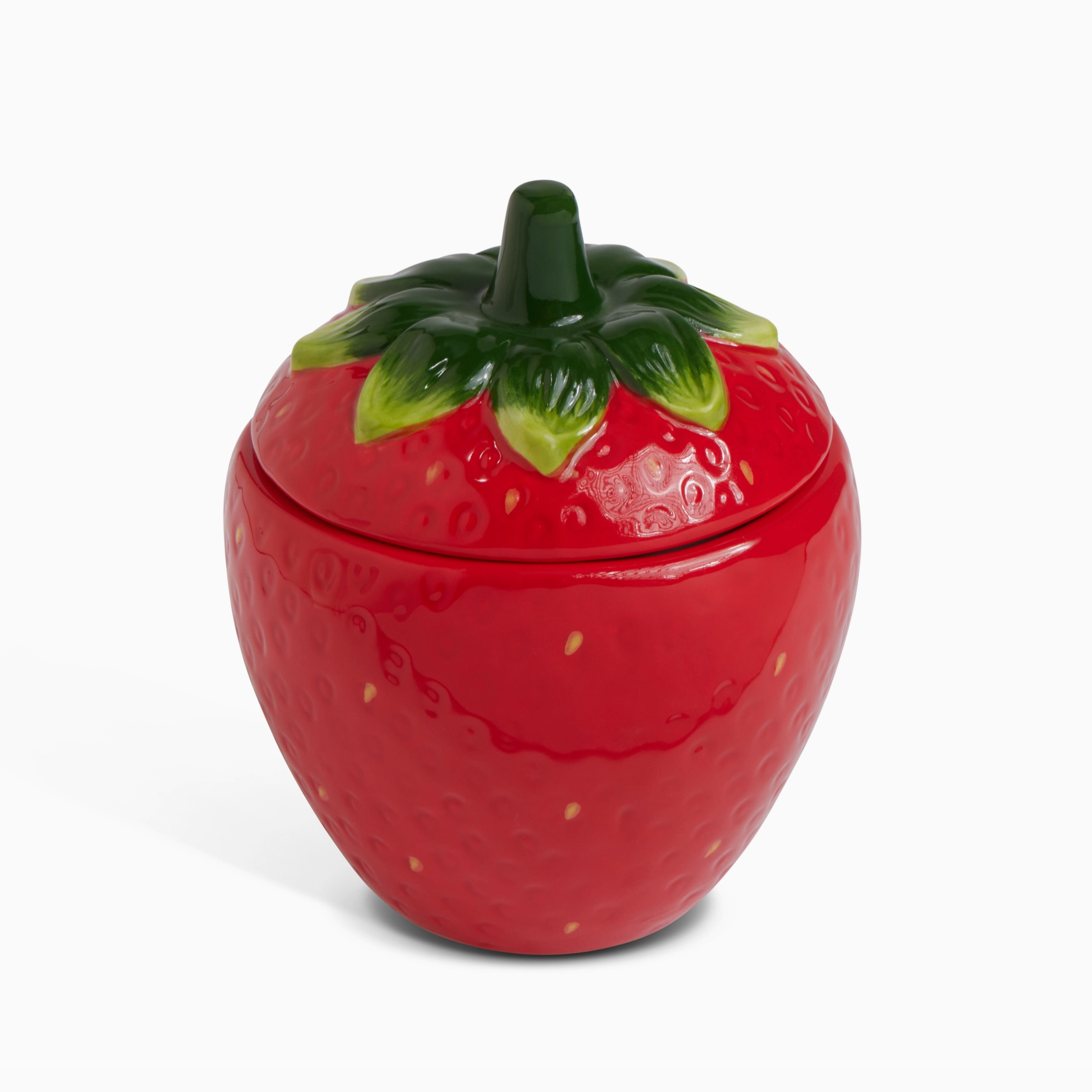 Ceramic Strawberry Sugar Bowl