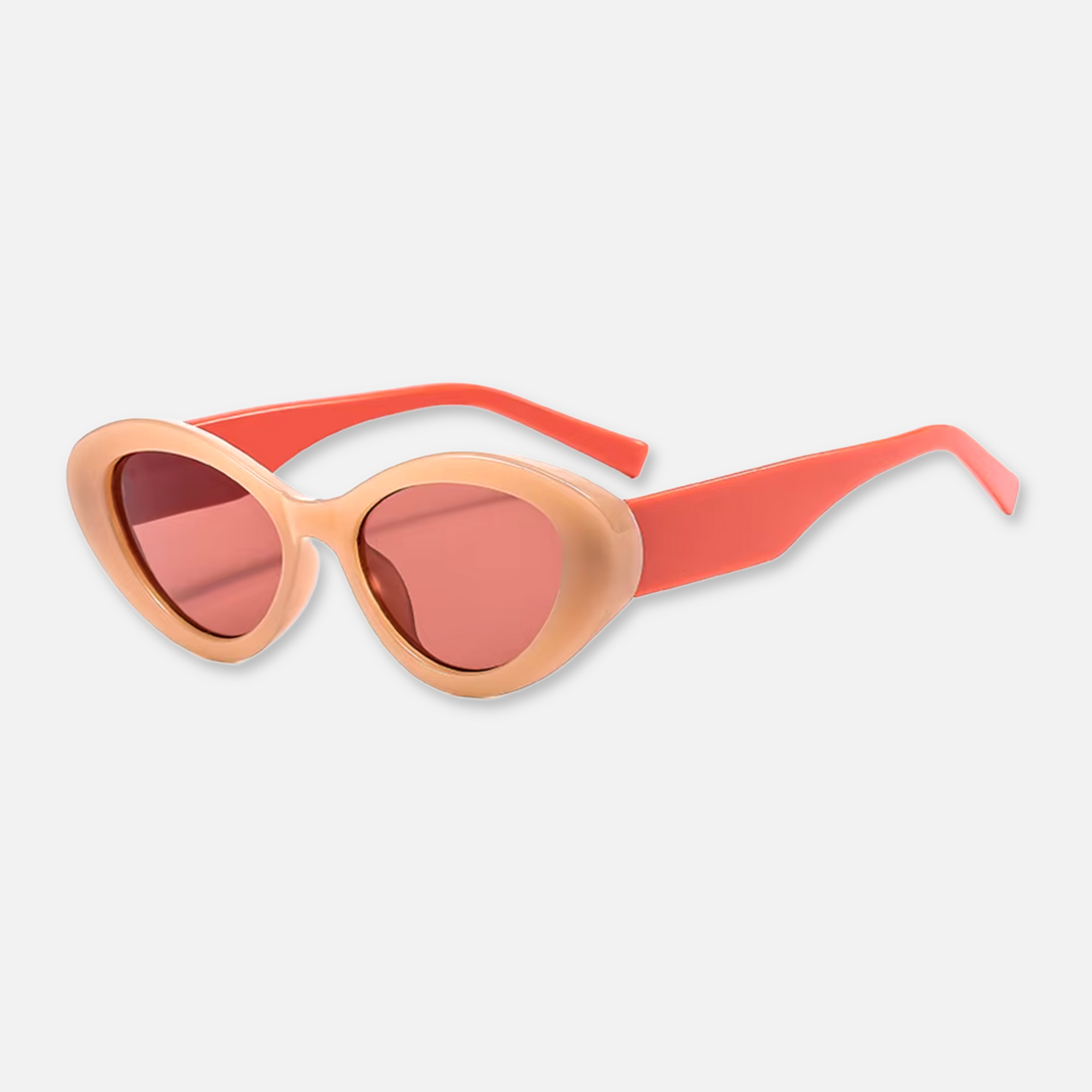 Cat Eye Sunglasses - Jelly Tea Red