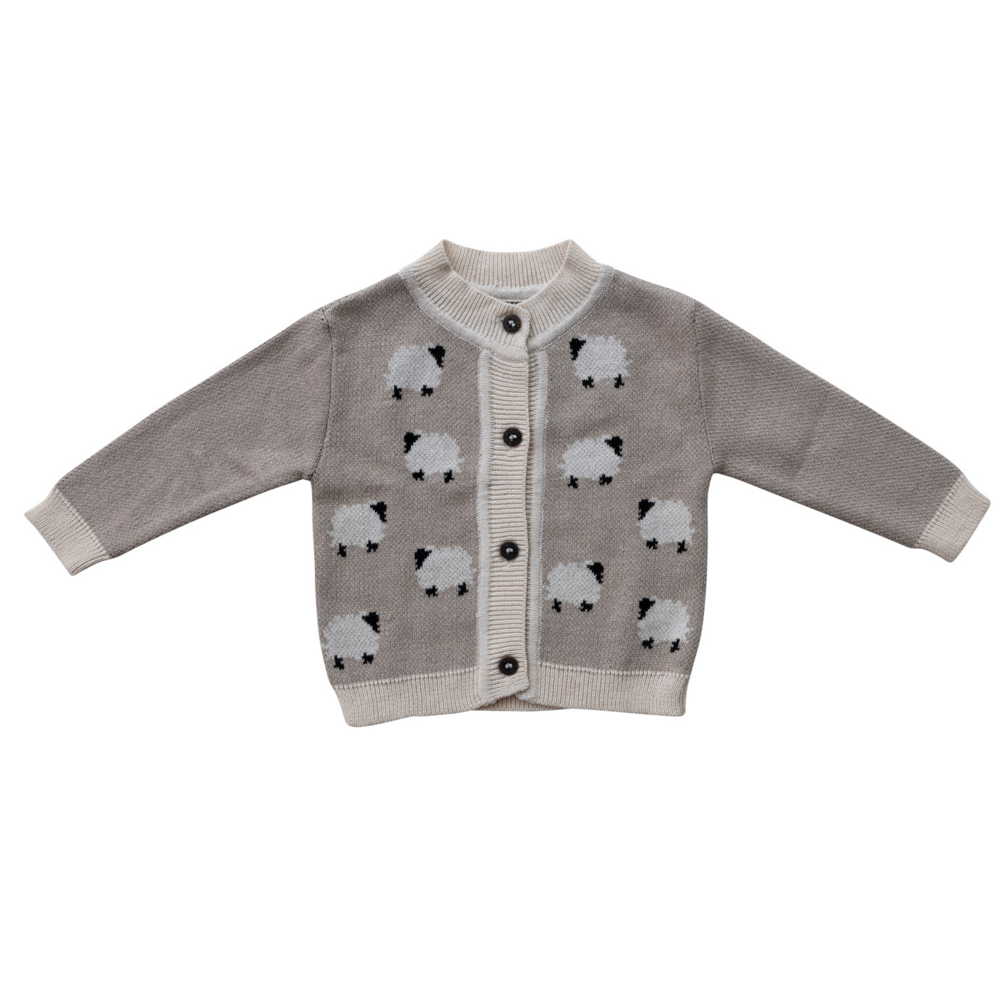 Cotton Knit Baby Cardigan Sweater Sheep