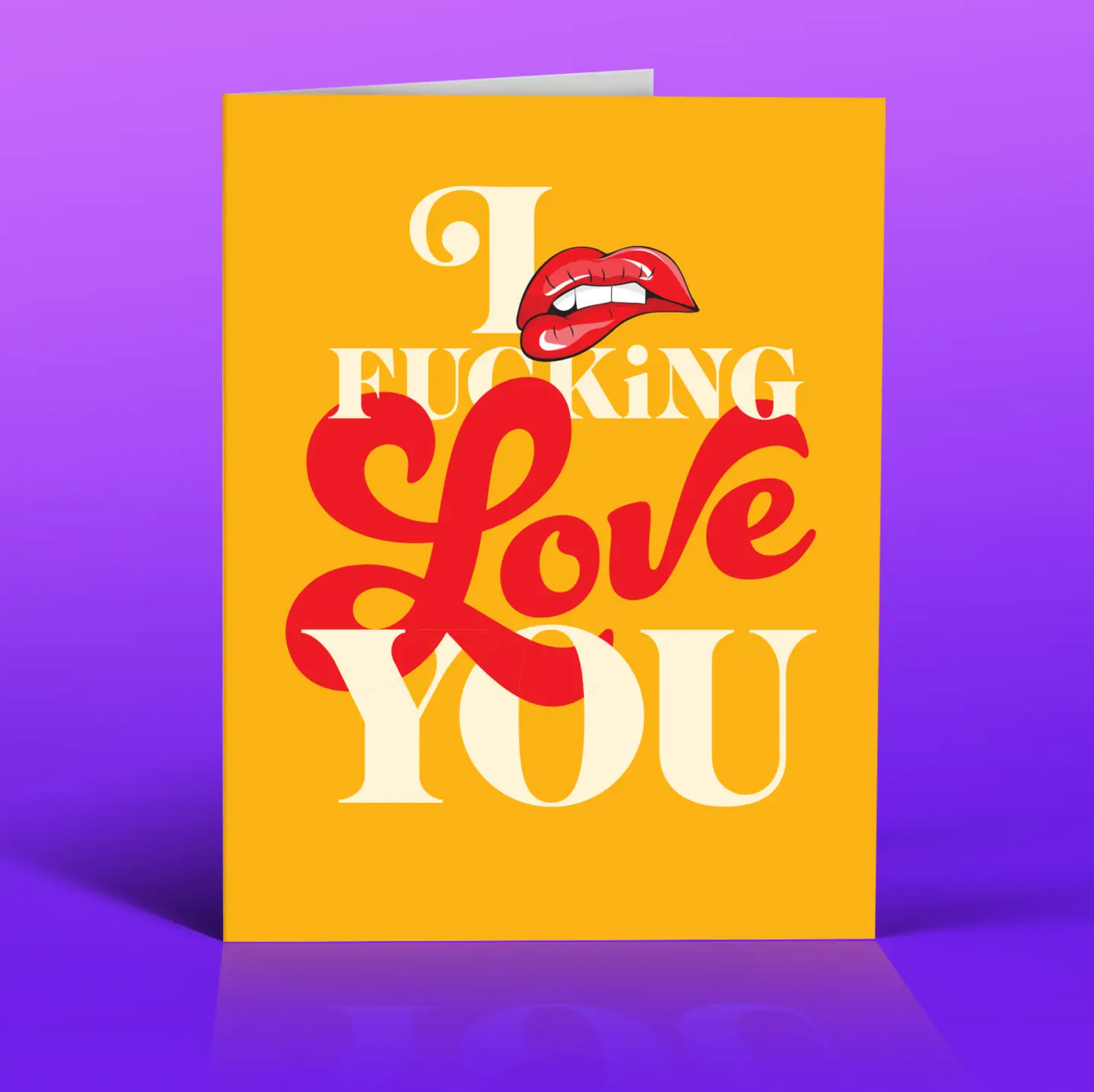 Red Lips Love, Valentine Card