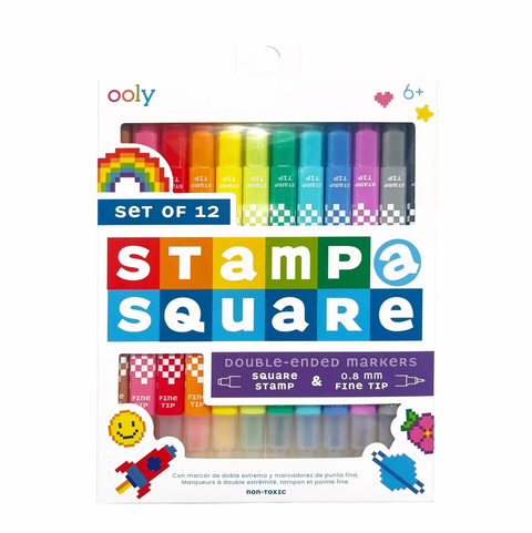 Stamp-A-Square Markers (Set of 12)