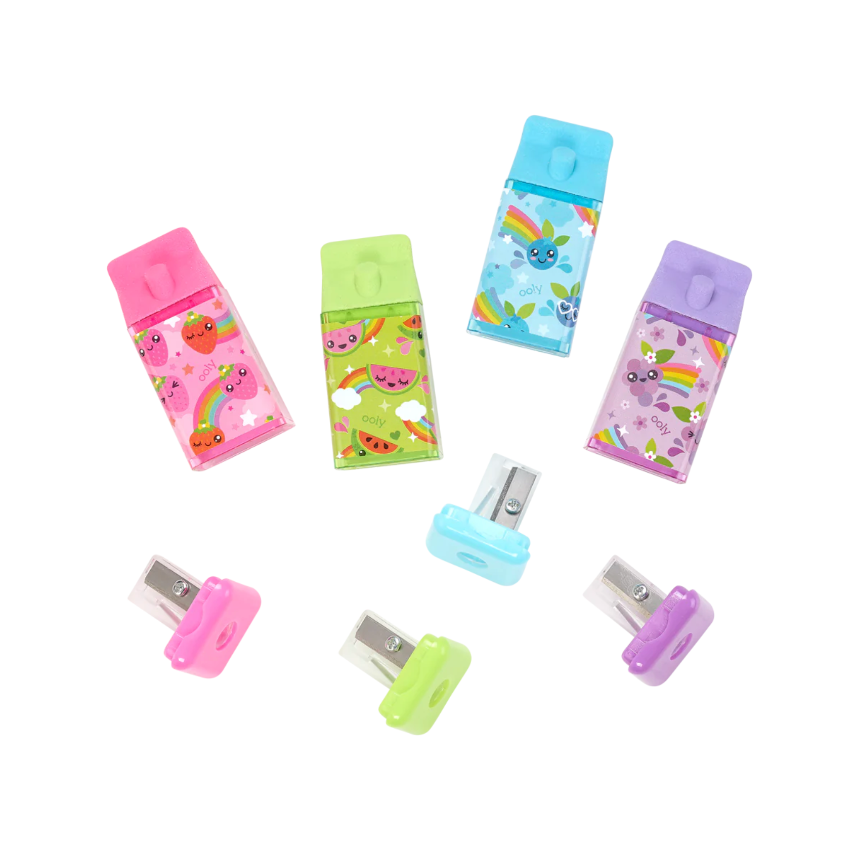 Lil’ Juicy Box Scented Erasers + Sharpeners