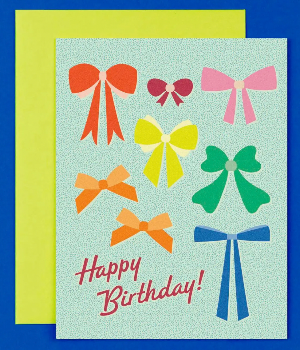 Birthday Bows Colorful Bows Birthday Card