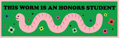 Honors Student Worm Bumper Magnet
