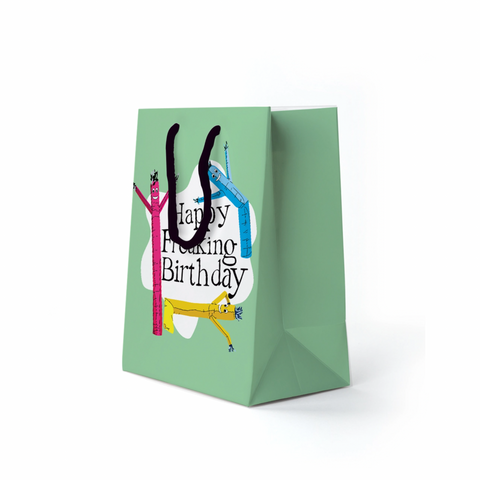 Happy Freaking Birthday Air Dancer Gift Bag Medium