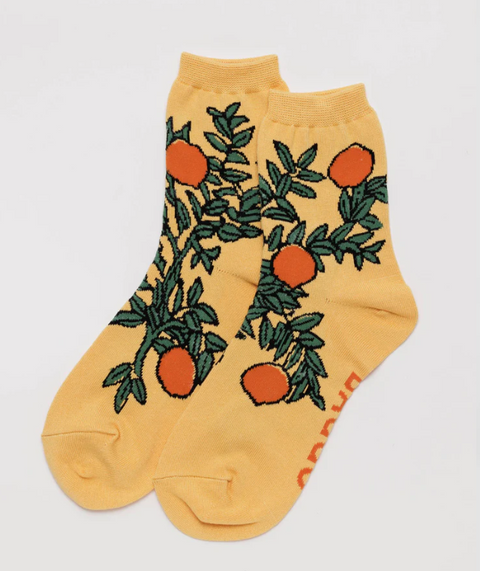 Baggu | Crew Sock Orange Tree