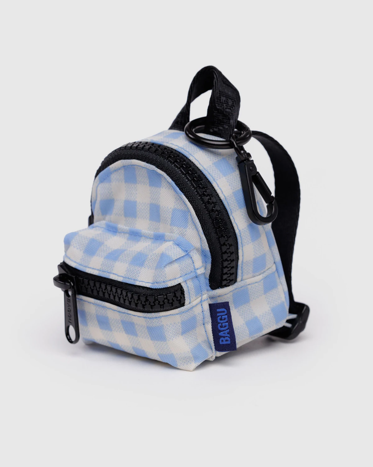 Backpack Charm Blue Gingham