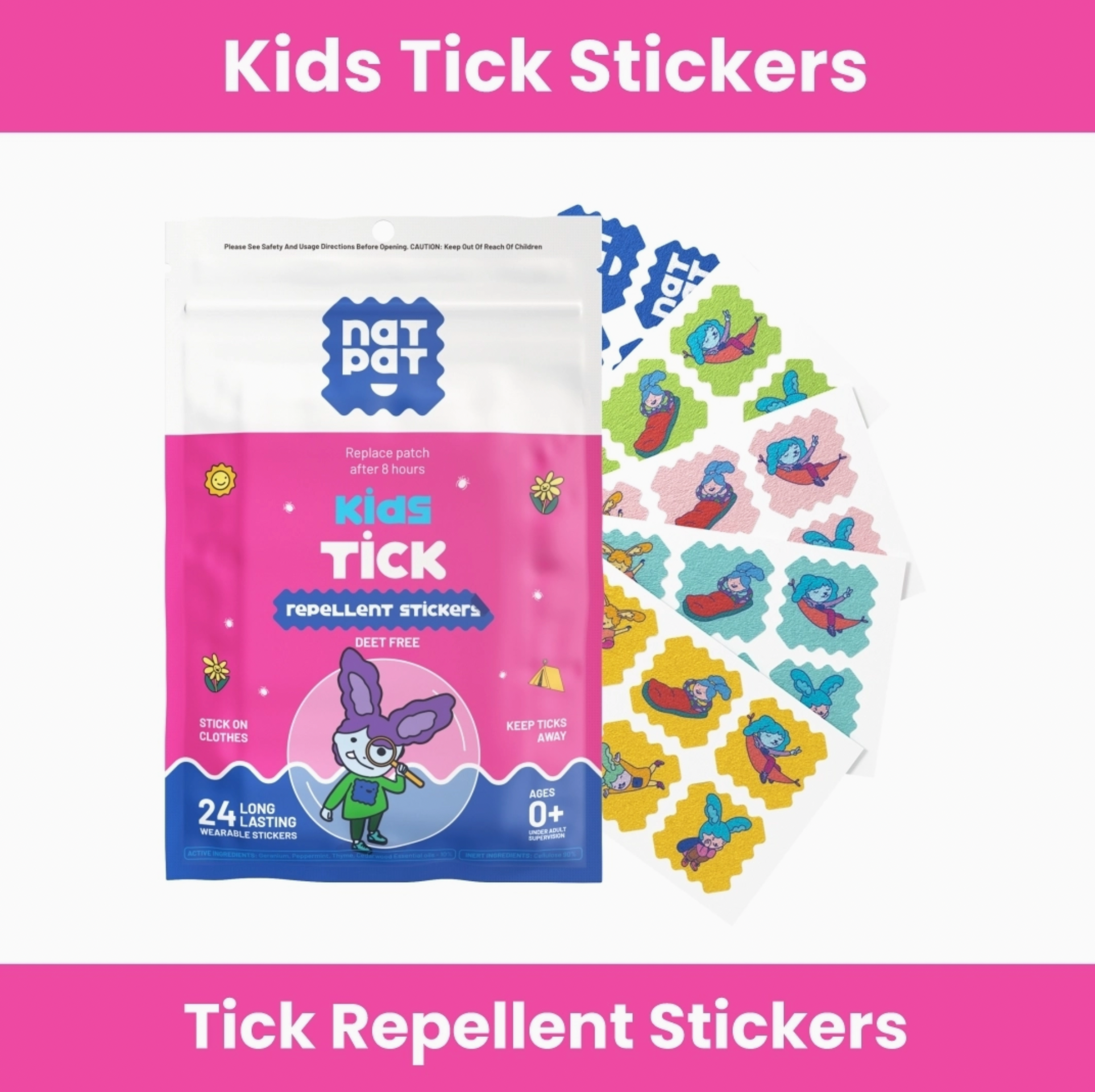 Kids Tick Repellent Stickers