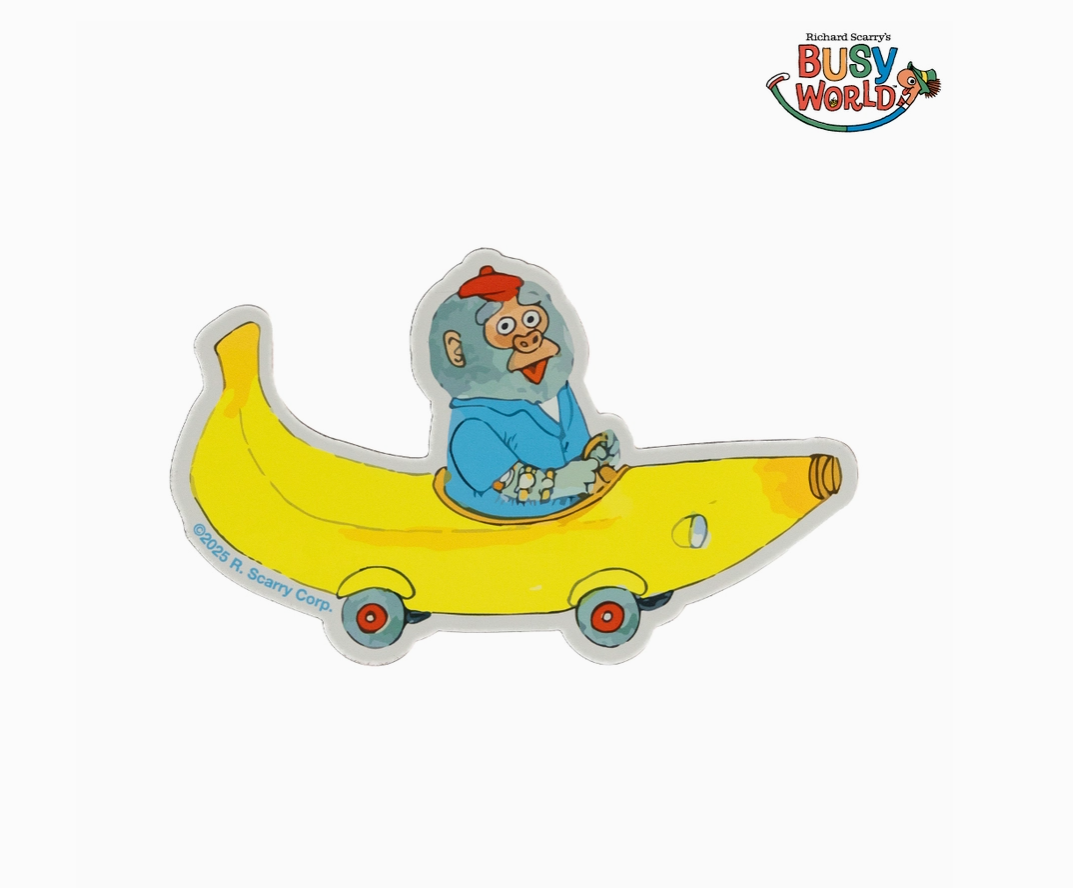 3P4 X Richard Scarry® - Banana Car Magnet
