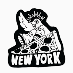 New York Pizza Pigeon Sticker