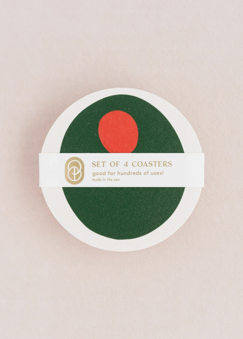 Pimento Olive Coasters (Set of 4)
