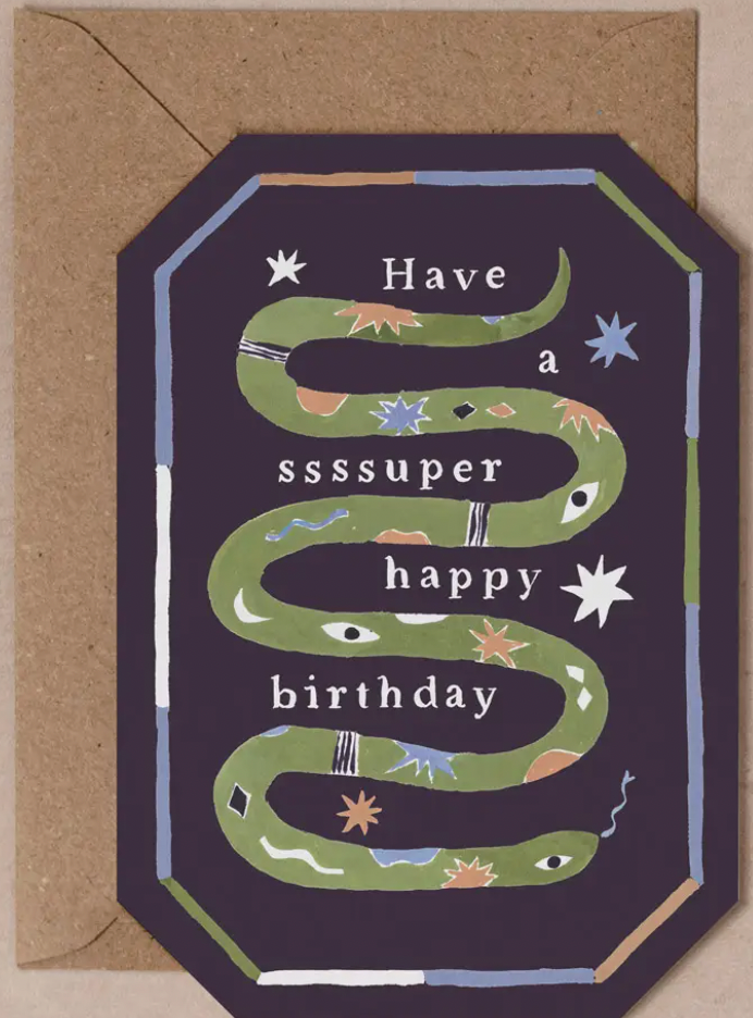 Ssssuper Snake Birthday Card