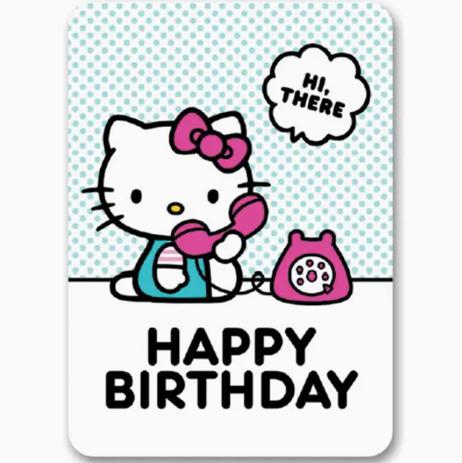 Kitty Hi There Birthday Card