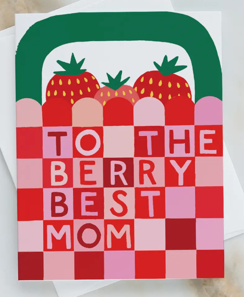 Strawberry Basket Best Mom Card