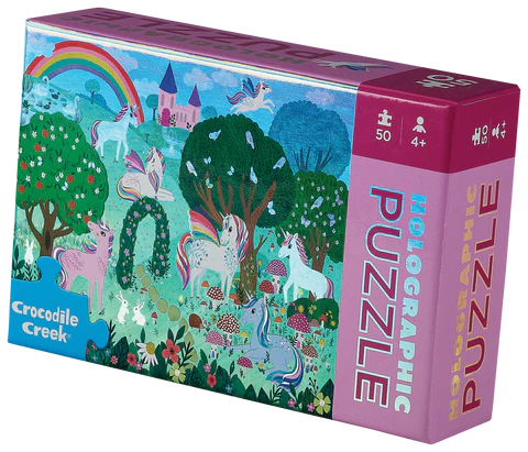 50 Pc Boxed Mini Holo Puzzle Unicorns
