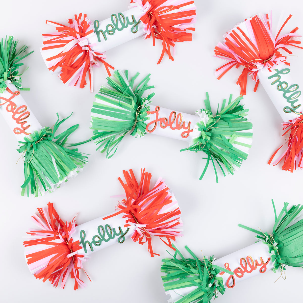 Jolly Holly Fringe Crackers (set of 6)