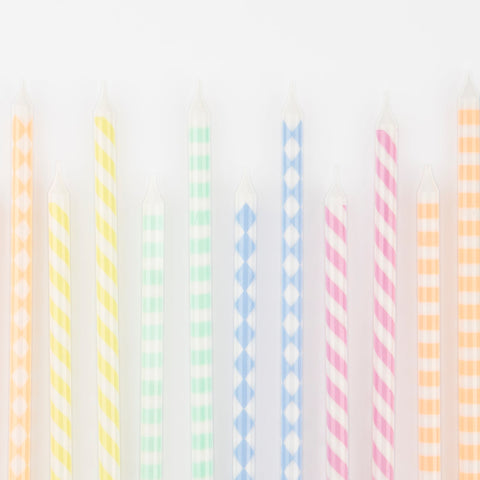 Pastel Patterned Candles